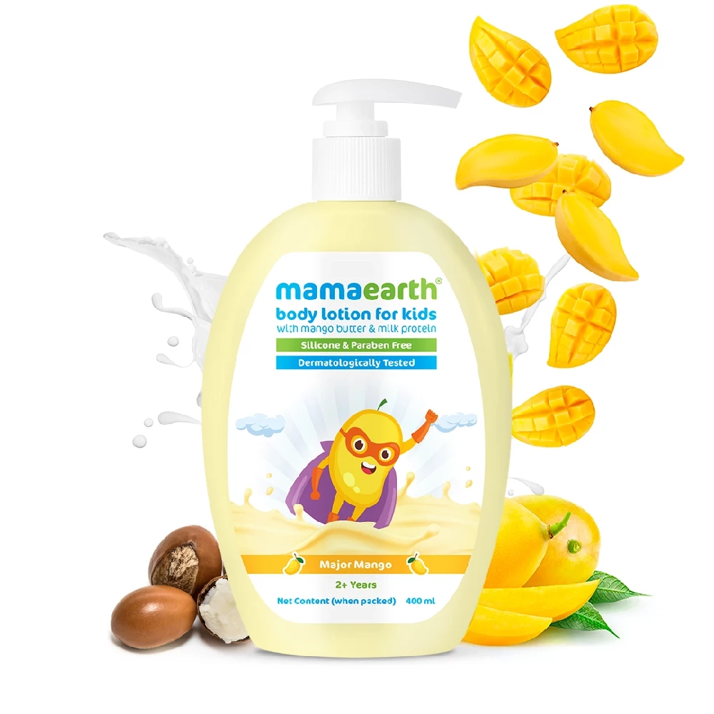 Major Mango Body Lotion For Kids with Mango Butter & Milk Protein, 400 ml-1.webp